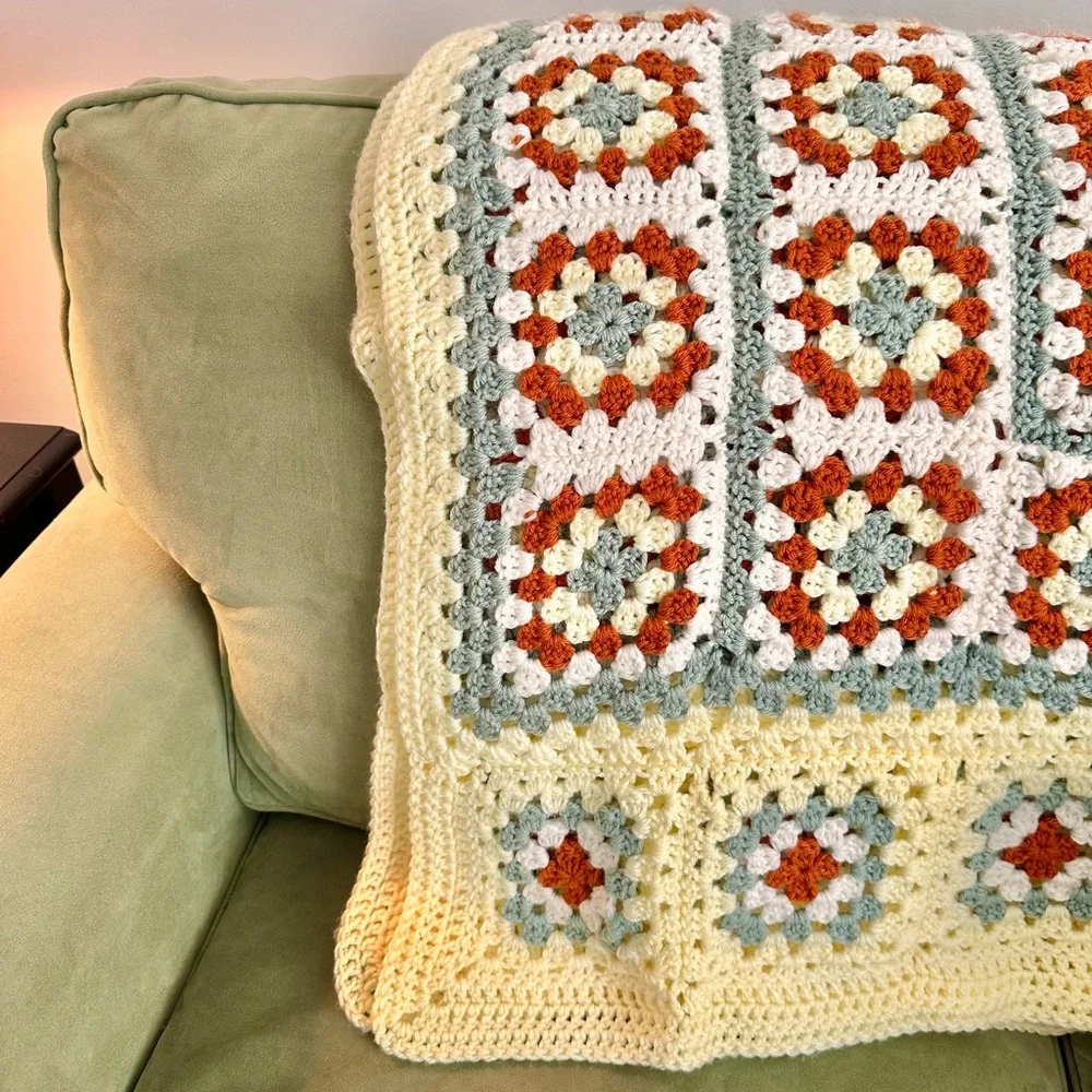 Crochet Granny Square Blanket - Picture 2 of 5